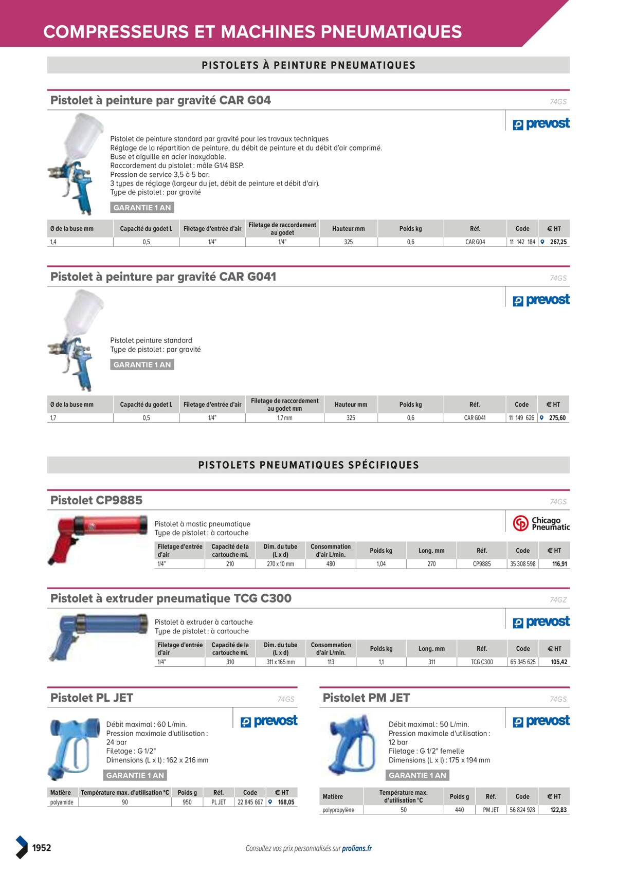 Catalogue PRO&DISPO L'OFFRE 100% STOCK DE PROLIANS, page 01954