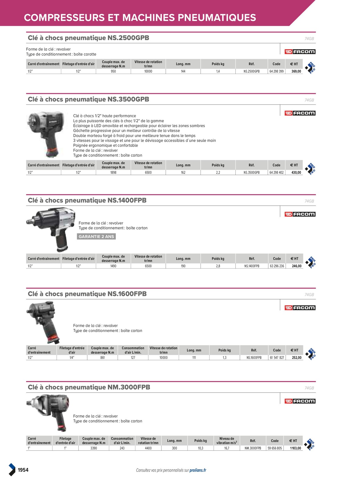 Catalogue PRO&DISPO L'OFFRE 100% STOCK DE PROLIANS, page 01956