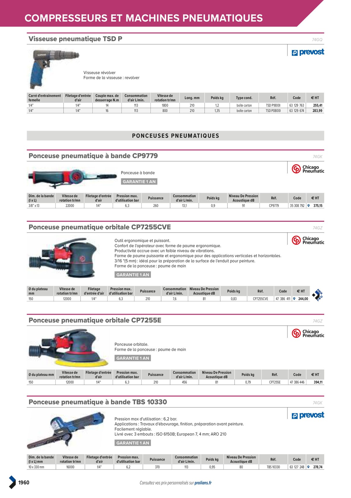 Catalogue PRO&DISPO L'OFFRE 100% STOCK DE PROLIANS, page 01962