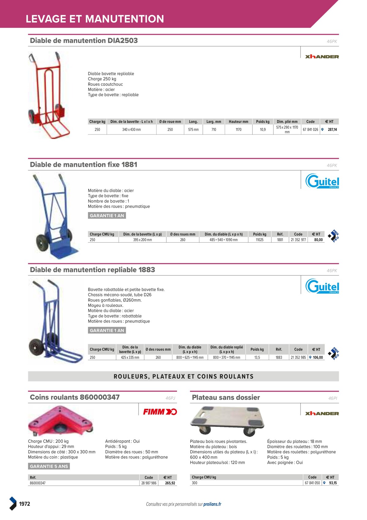 Catalogue PRO&DISPO L'OFFRE 100% STOCK DE PROLIANS, page 01974