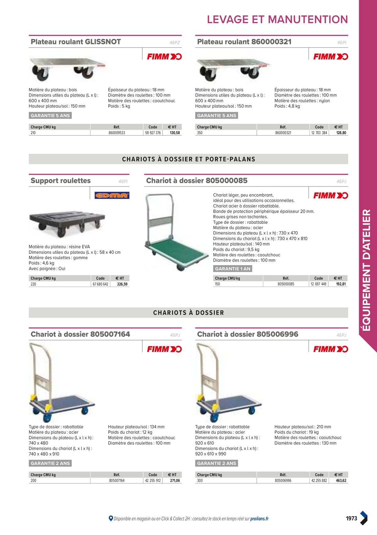 Catalogue PRO&DISPO L'OFFRE 100% STOCK DE PROLIANS, page 01975