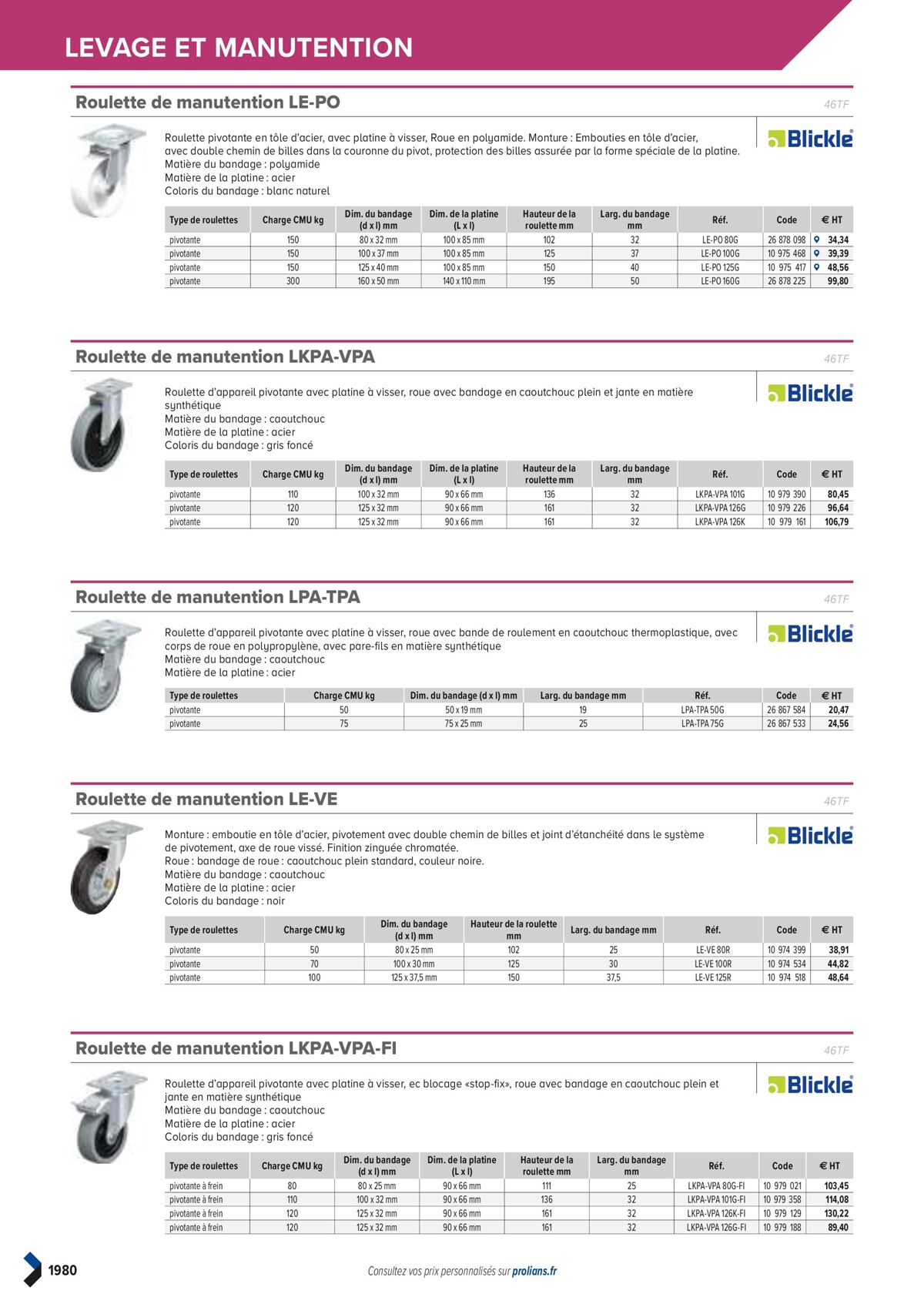 Catalogue PRO&DISPO L'OFFRE 100% STOCK DE PROLIANS, page 01982