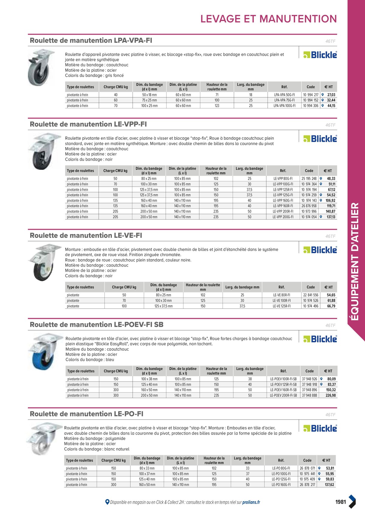 Catalogue PRO&DISPO L'OFFRE 100% STOCK DE PROLIANS, page 01983