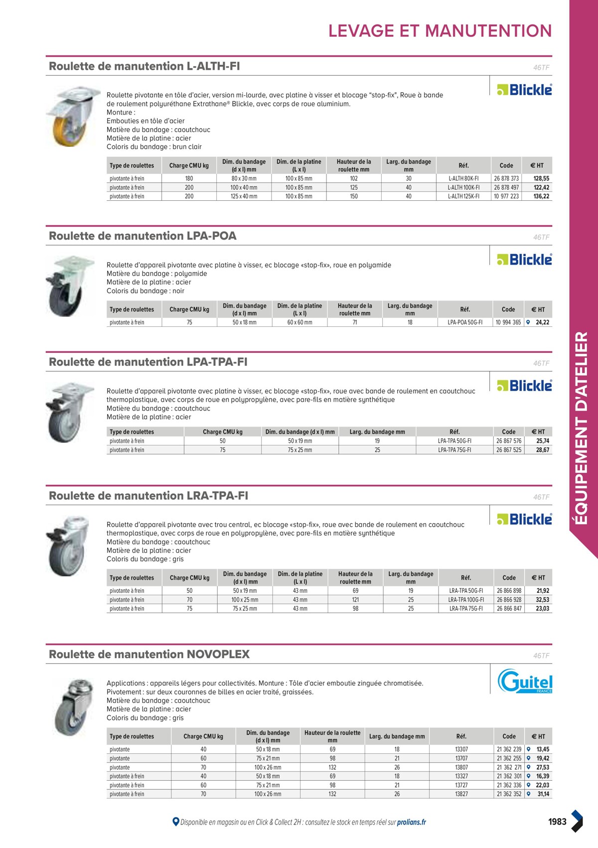 Catalogue PRO&DISPO L'OFFRE 100% STOCK DE PROLIANS, page 01985