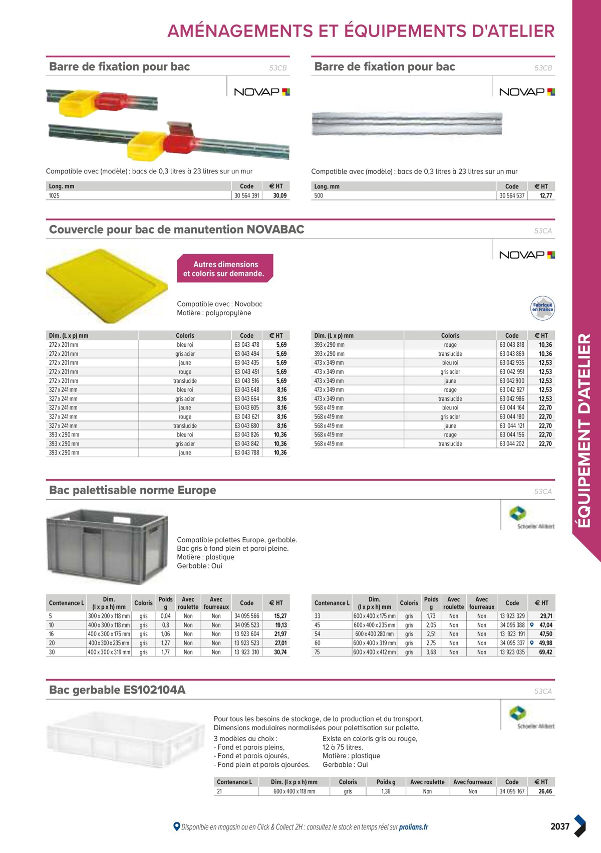 Catalogue PRO&DISPO L'OFFRE 100% STOCK DE PROLIANS, page 02039