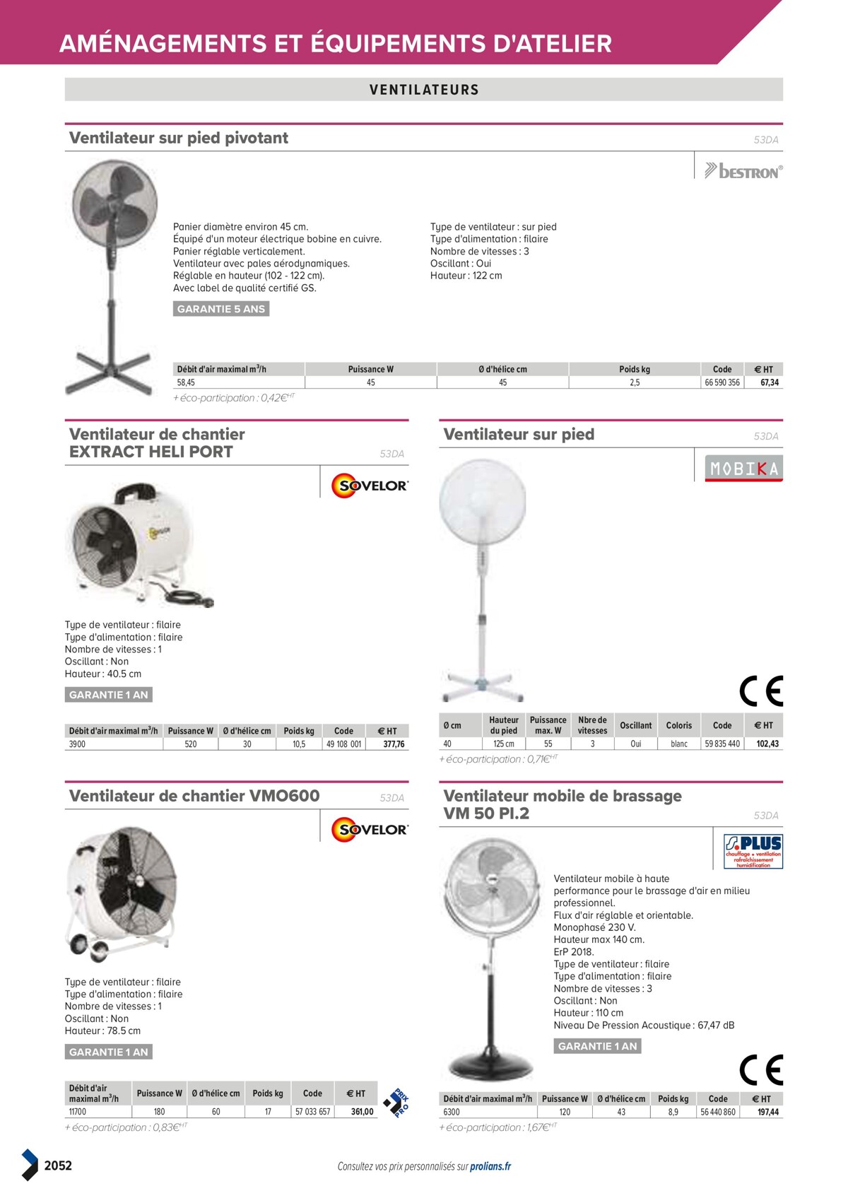 Catalogue PRO&DISPO L'OFFRE 100% STOCK DE PROLIANS, page 02054