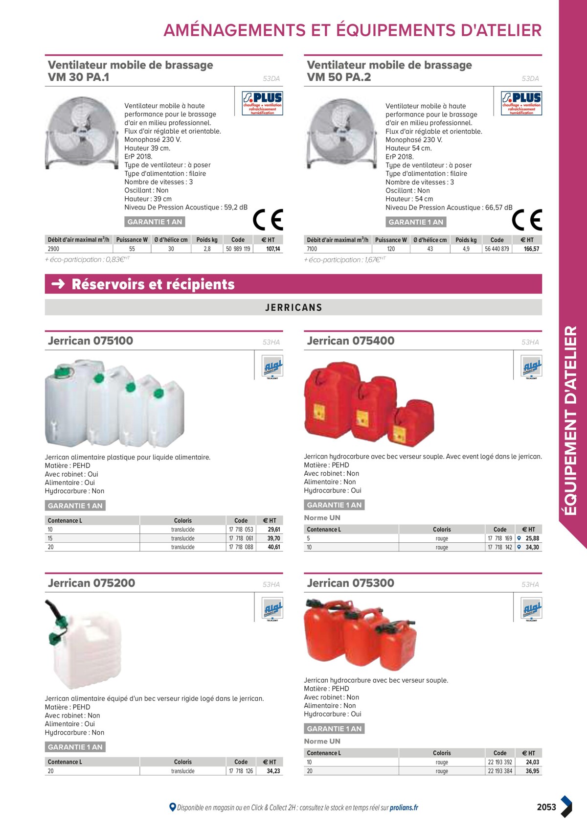 Catalogue PRO&DISPO L'OFFRE 100% STOCK DE PROLIANS, page 02055