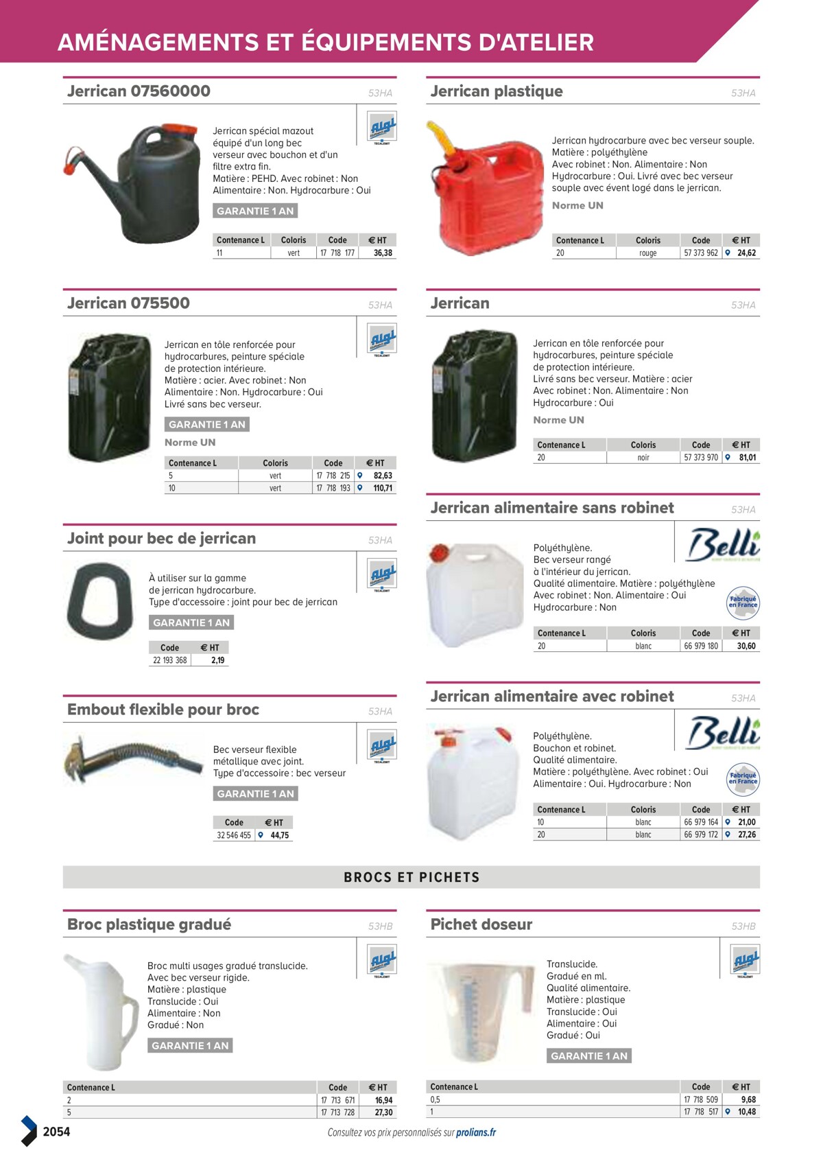 Catalogue PRO&DISPO L'OFFRE 100% STOCK DE PROLIANS, page 02056