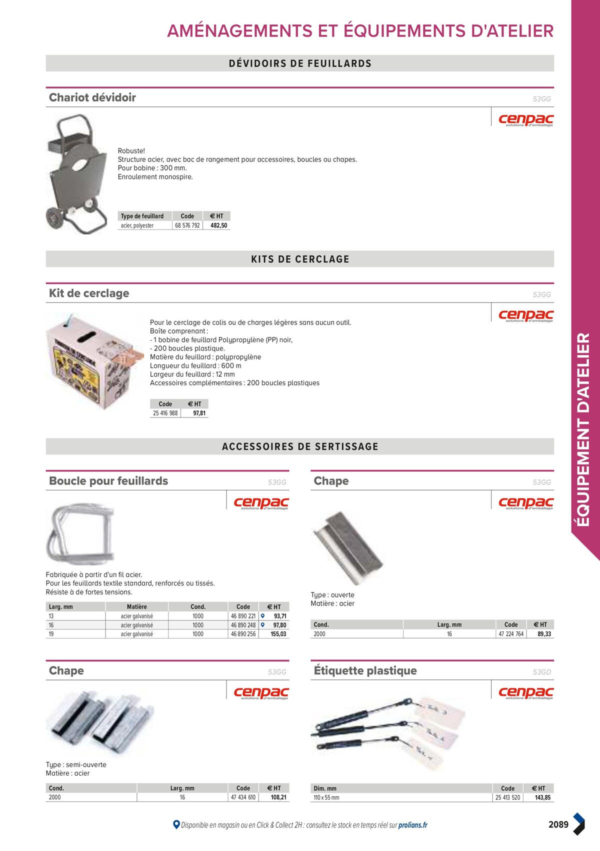 Catalogue PRO&DISPO L'OFFRE 100% STOCK DE PROLIANS, page 02091