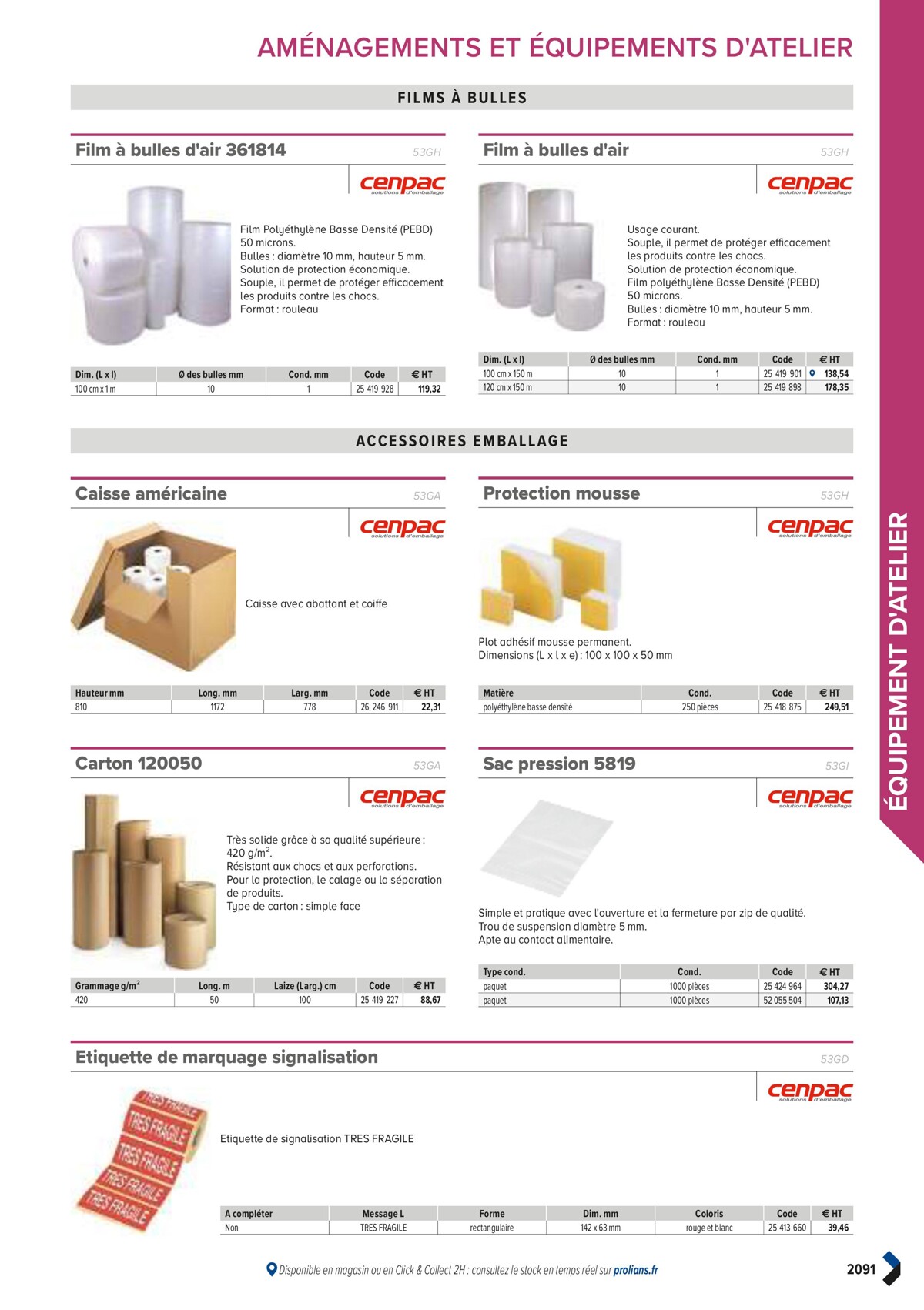 Catalogue PRO&DISPO L'OFFRE 100% STOCK DE PROLIANS, page 02093