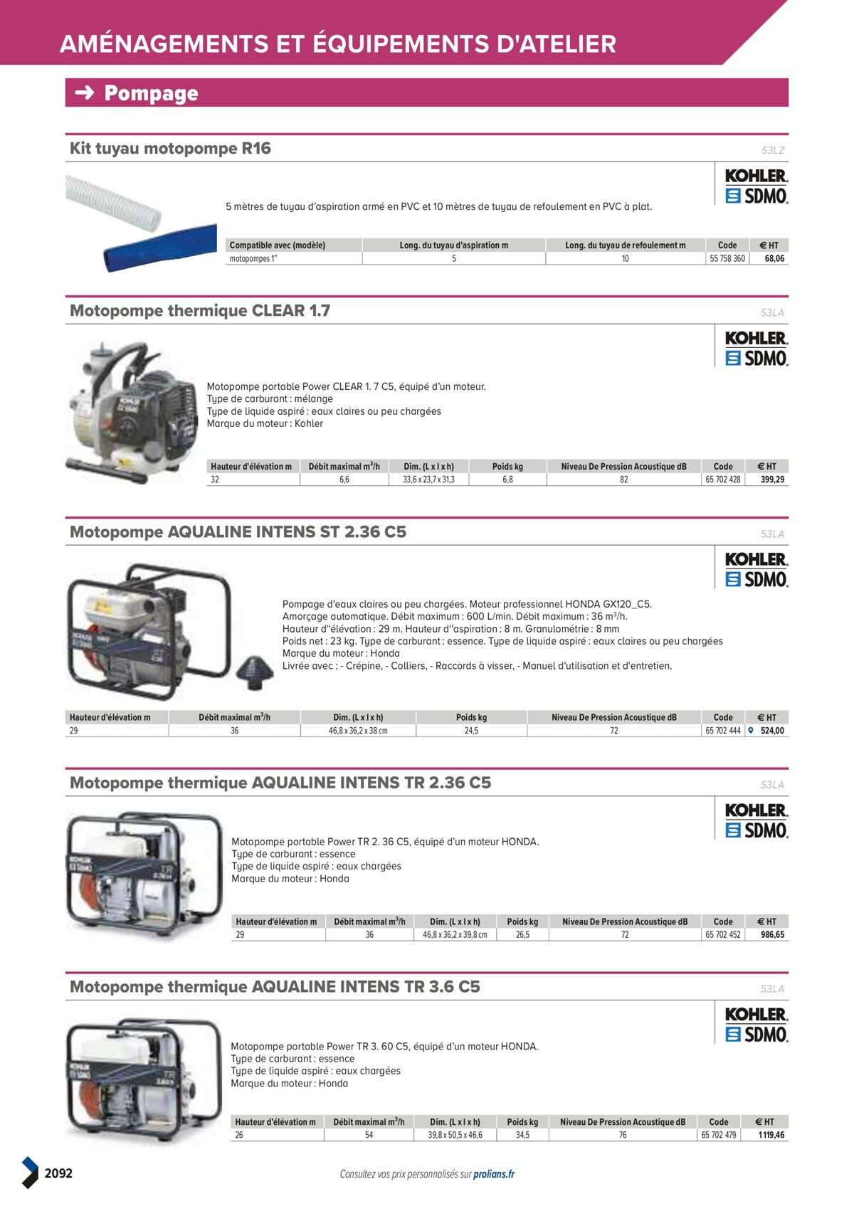 Catalogue PRO&DISPO L'OFFRE 100% STOCK DE PROLIANS, page 02094