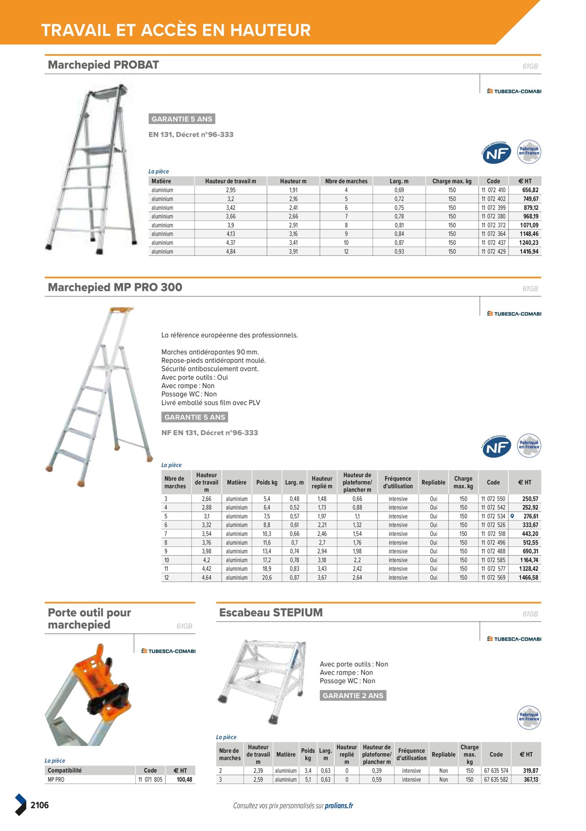 Catalogue PRO&DISPO L'OFFRE 100% STOCK DE PROLIANS, page 02108