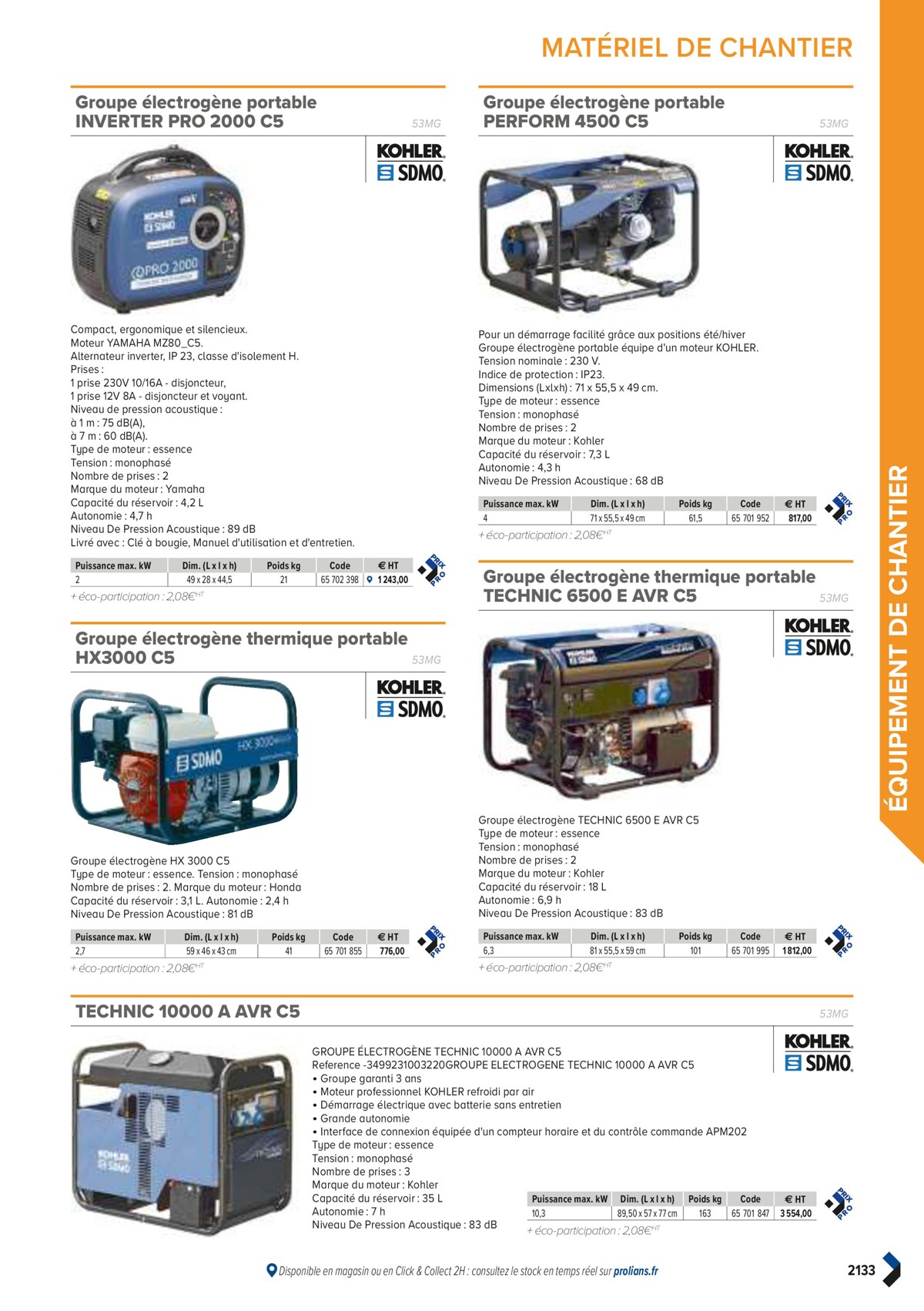 Catalogue PRO&DISPO L'OFFRE 100% STOCK DE PROLIANS, page 02135