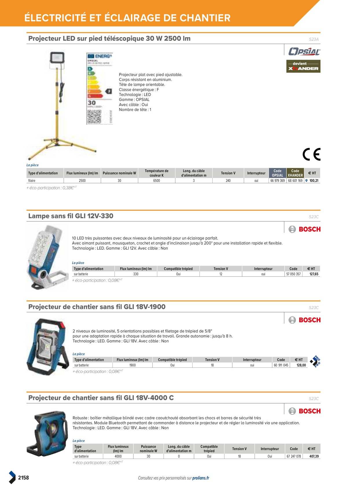 Catalogue PRO&DISPO L'OFFRE 100% STOCK DE PROLIANS, page 02160