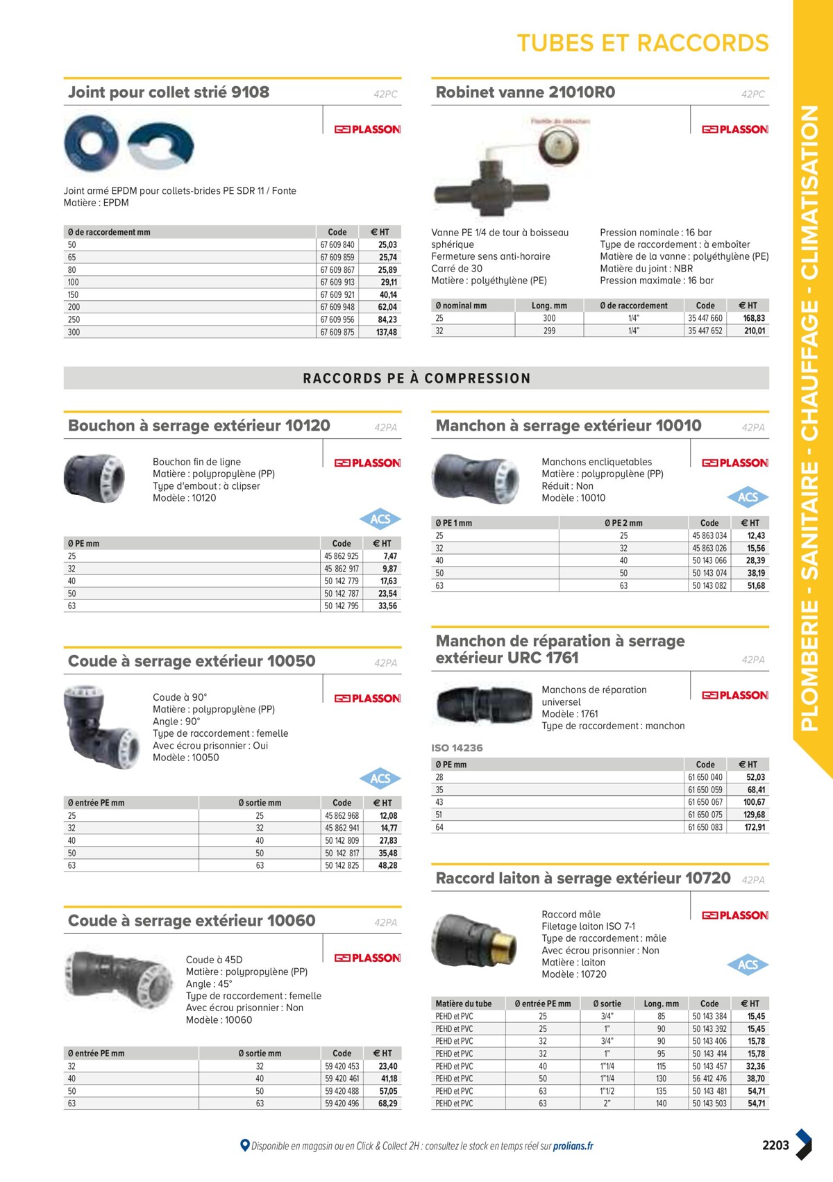 Catalogue PRO&DISPO L'OFFRE 100% STOCK DE PROLIANS, page 02205