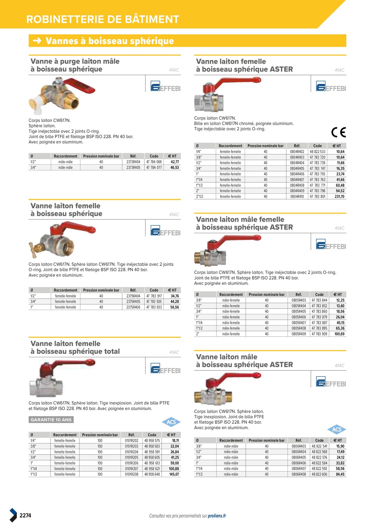 Catalogue PRO&DISPO L'OFFRE 100% STOCK DE PROLIANS, page 02276