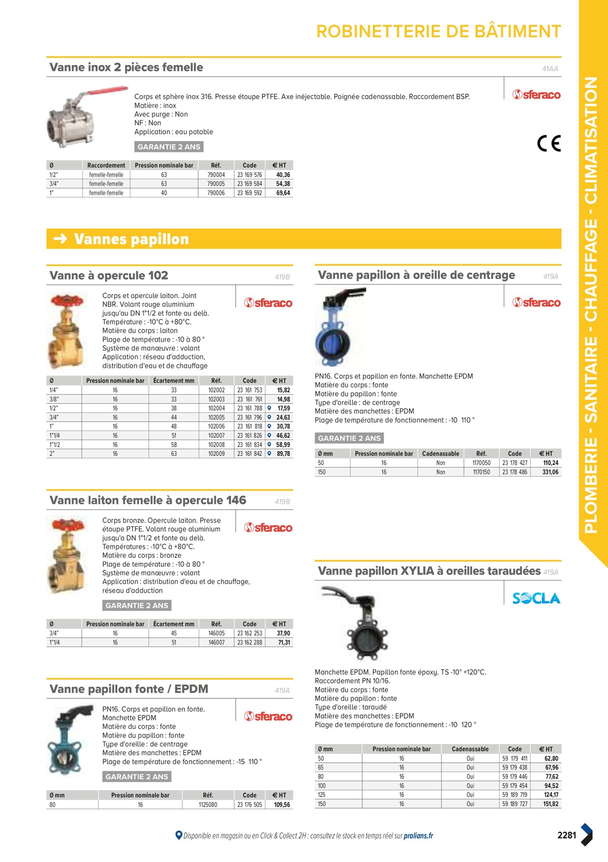 Catalogue PRO&DISPO L'OFFRE 100% STOCK DE PROLIANS, page 02283