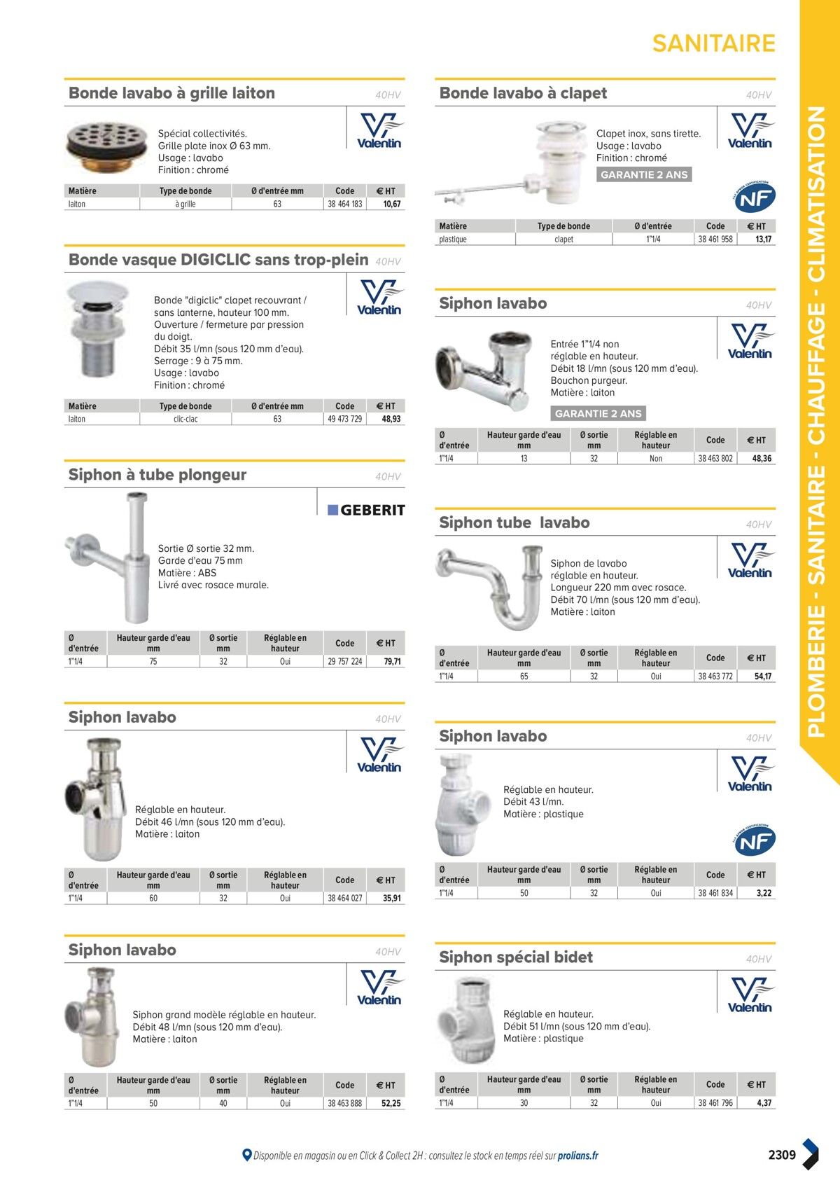 Catalogue PRO&DISPO L'OFFRE 100% STOCK DE PROLIANS, page 02311