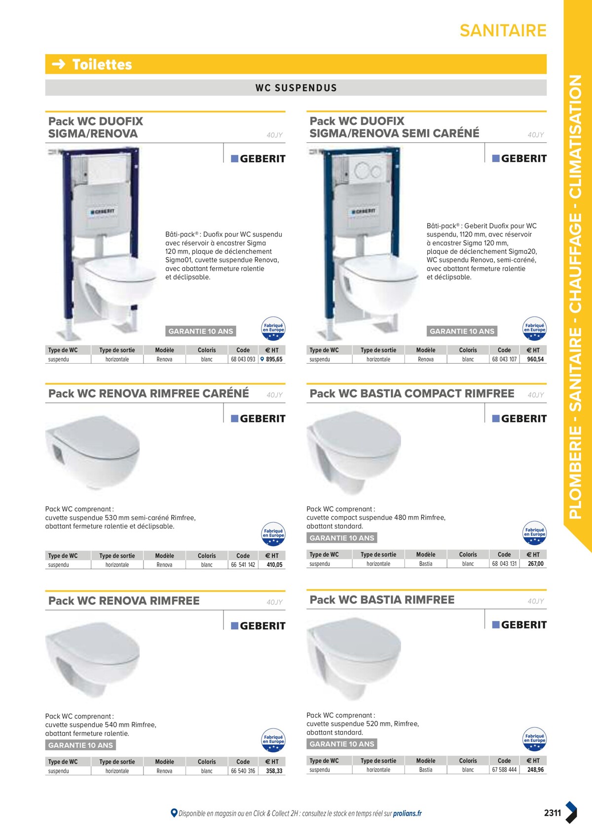 Catalogue PRO&DISPO L'OFFRE 100% STOCK DE PROLIANS, page 02313