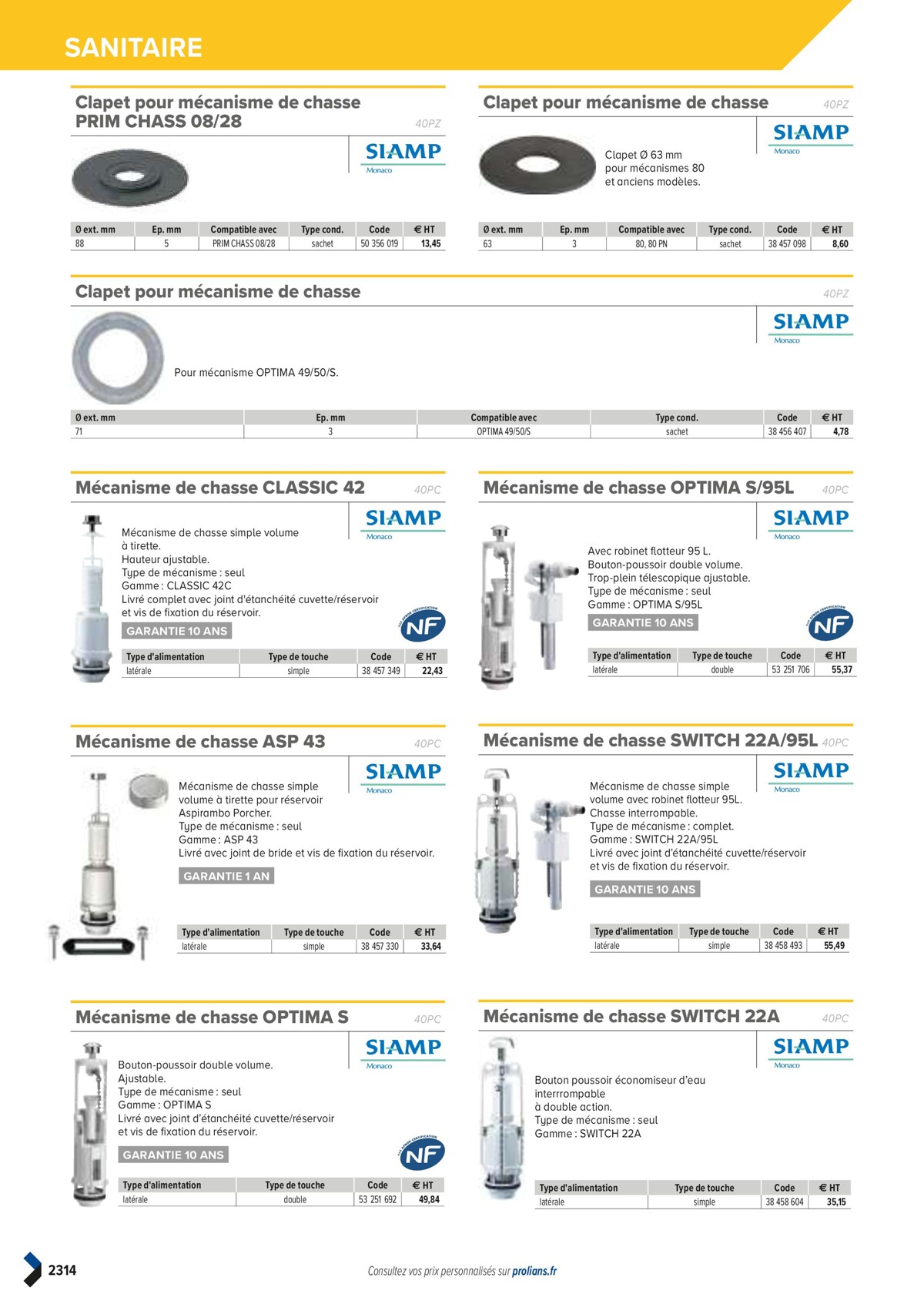 Catalogue PRO&DISPO L'OFFRE 100% STOCK DE PROLIANS, page 02316