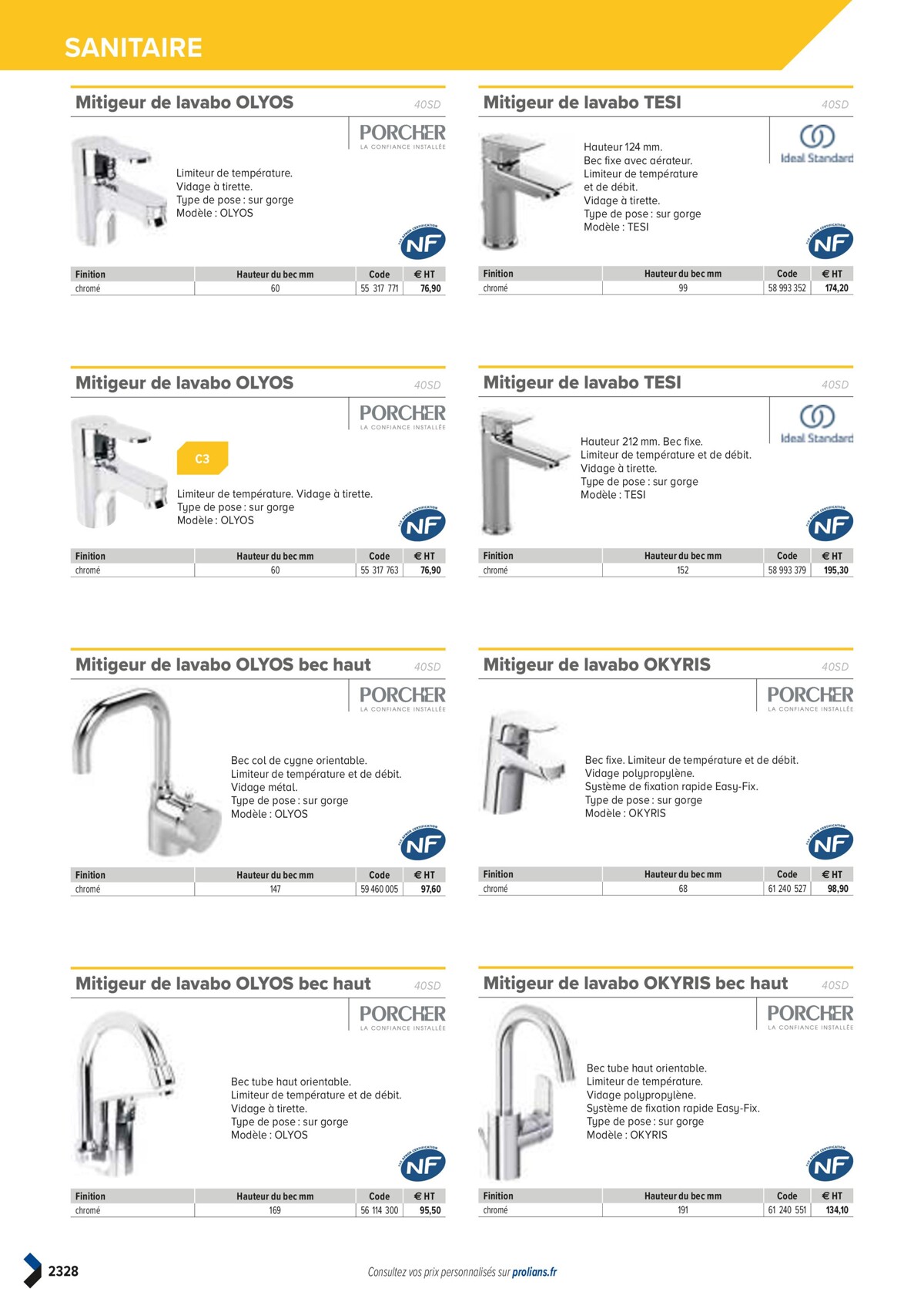 Catalogue PRO&DISPO L'OFFRE 100% STOCK DE PROLIANS, page 02330