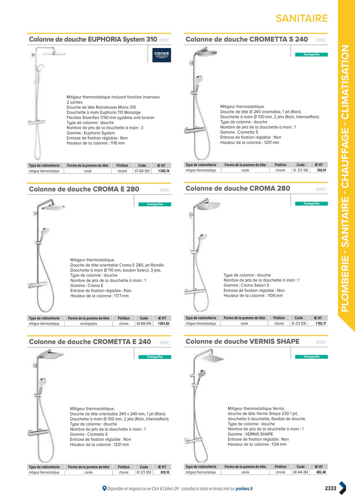 Catalogue PRO&DISPO L'OFFRE 100% STOCK DE PROLIANS, page 02335