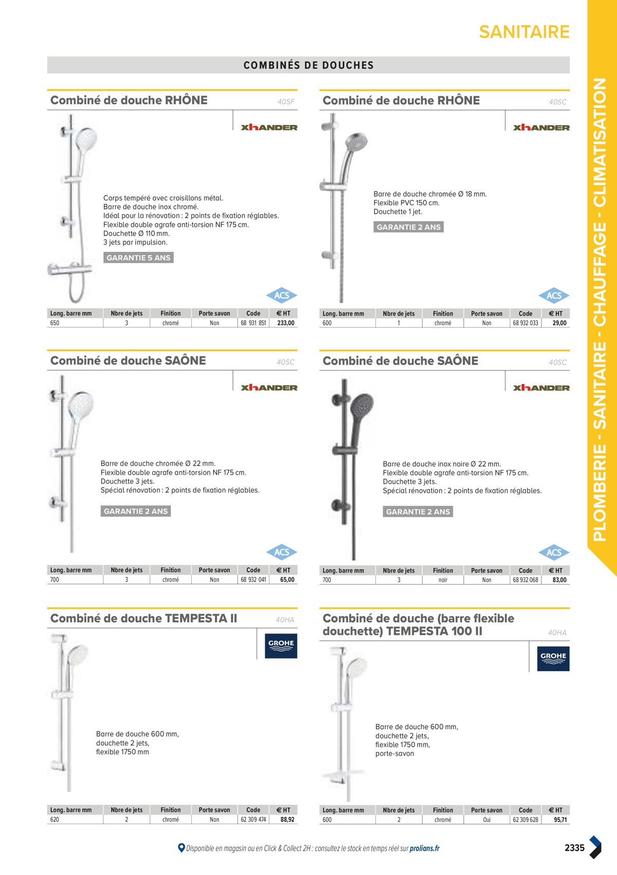 Catalogue PRO&DISPO L'OFFRE 100% STOCK DE PROLIANS, page 02337