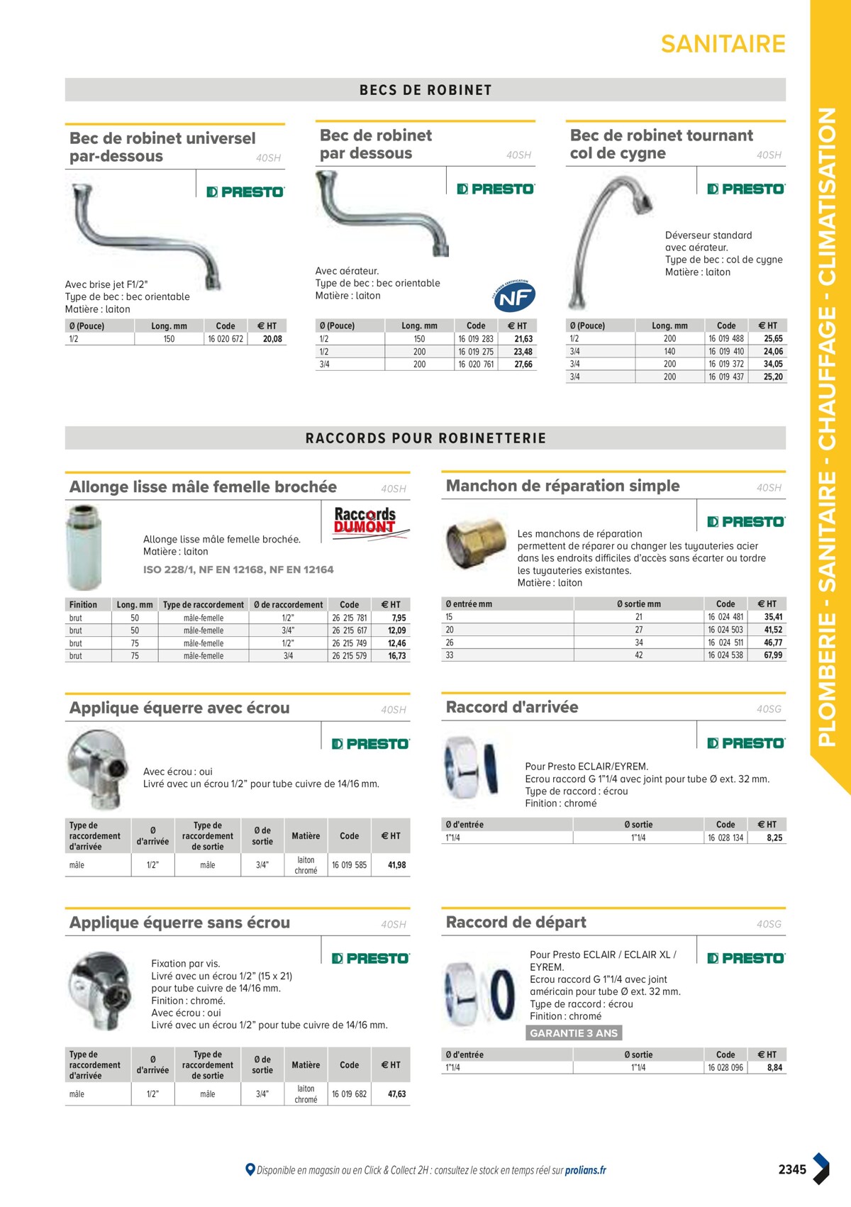 Catalogue PRO&DISPO L'OFFRE 100% STOCK DE PROLIANS, page 02347