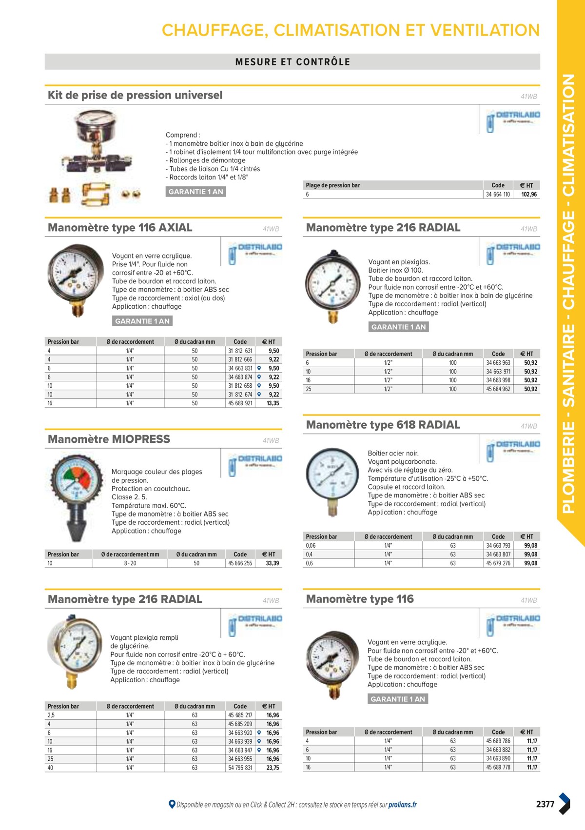 Catalogue PRO&DISPO L'OFFRE 100% STOCK DE PROLIANS, page 02379