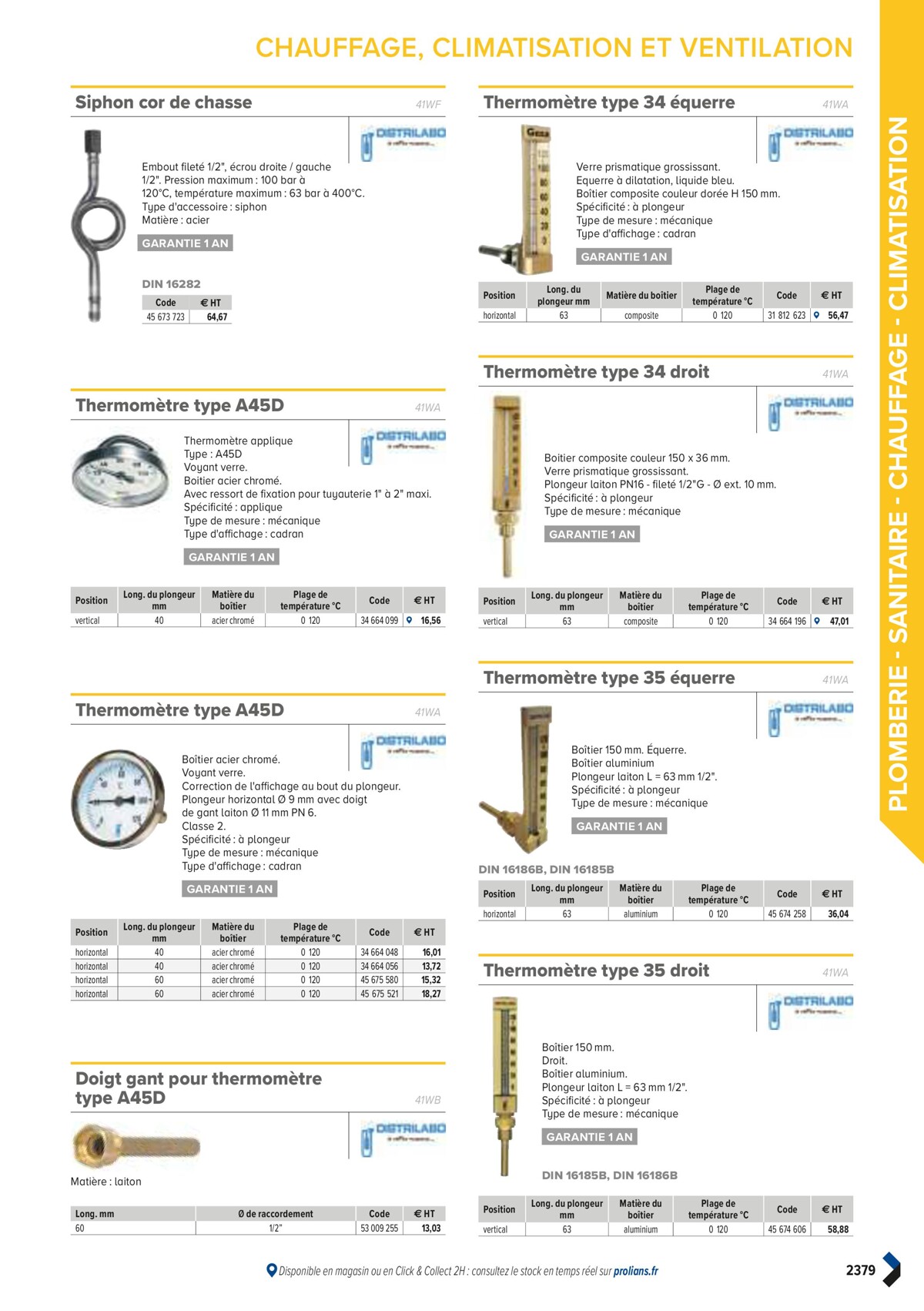 Catalogue PRO&DISPO L'OFFRE 100% STOCK DE PROLIANS, page 02381