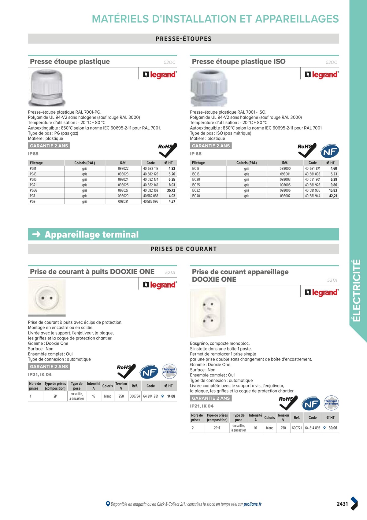 Catalogue PRO&DISPO L'OFFRE 100% STOCK DE PROLIANS, page 02433