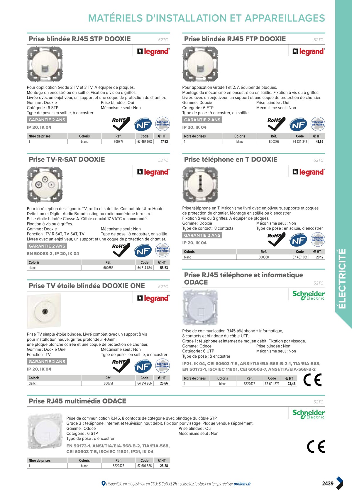 Catalogue PRO&DISPO L'OFFRE 100% STOCK DE PROLIANS, page 02441