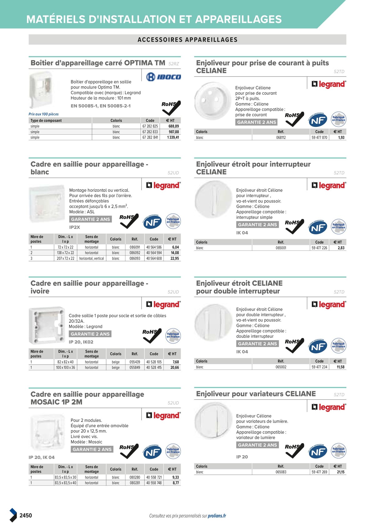 Catalogue PRO&DISPO L'OFFRE 100% STOCK DE PROLIANS, page 02452