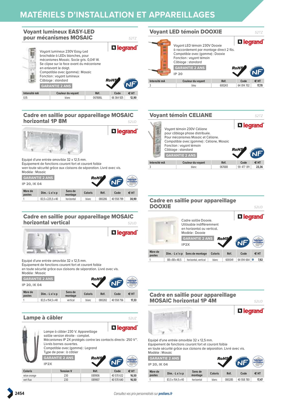 Catalogue PRO&DISPO L'OFFRE 100% STOCK DE PROLIANS, page 02456