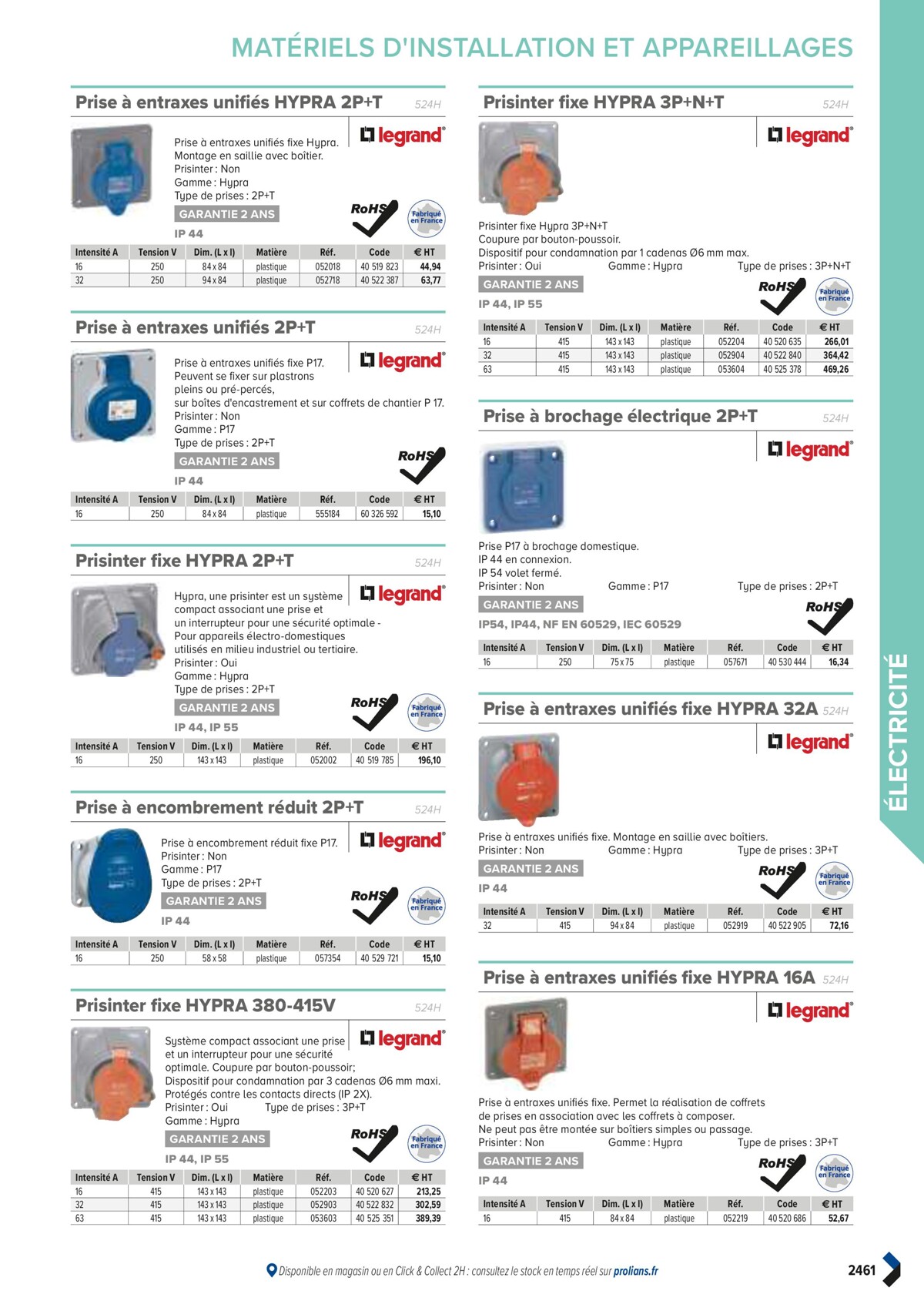 Catalogue PRO&DISPO L'OFFRE 100% STOCK DE PROLIANS, page 02463