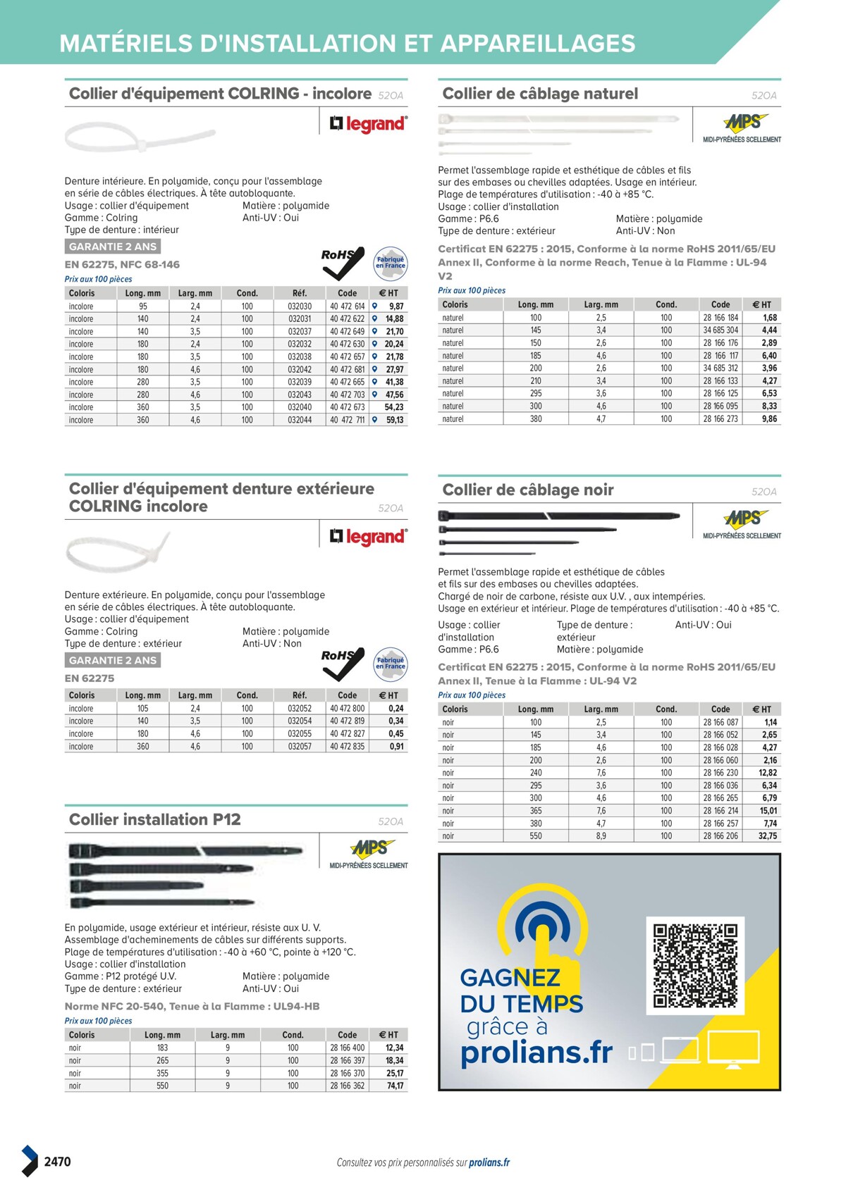 Catalogue PRO&DISPO L'OFFRE 100% STOCK DE PROLIANS, page 02472