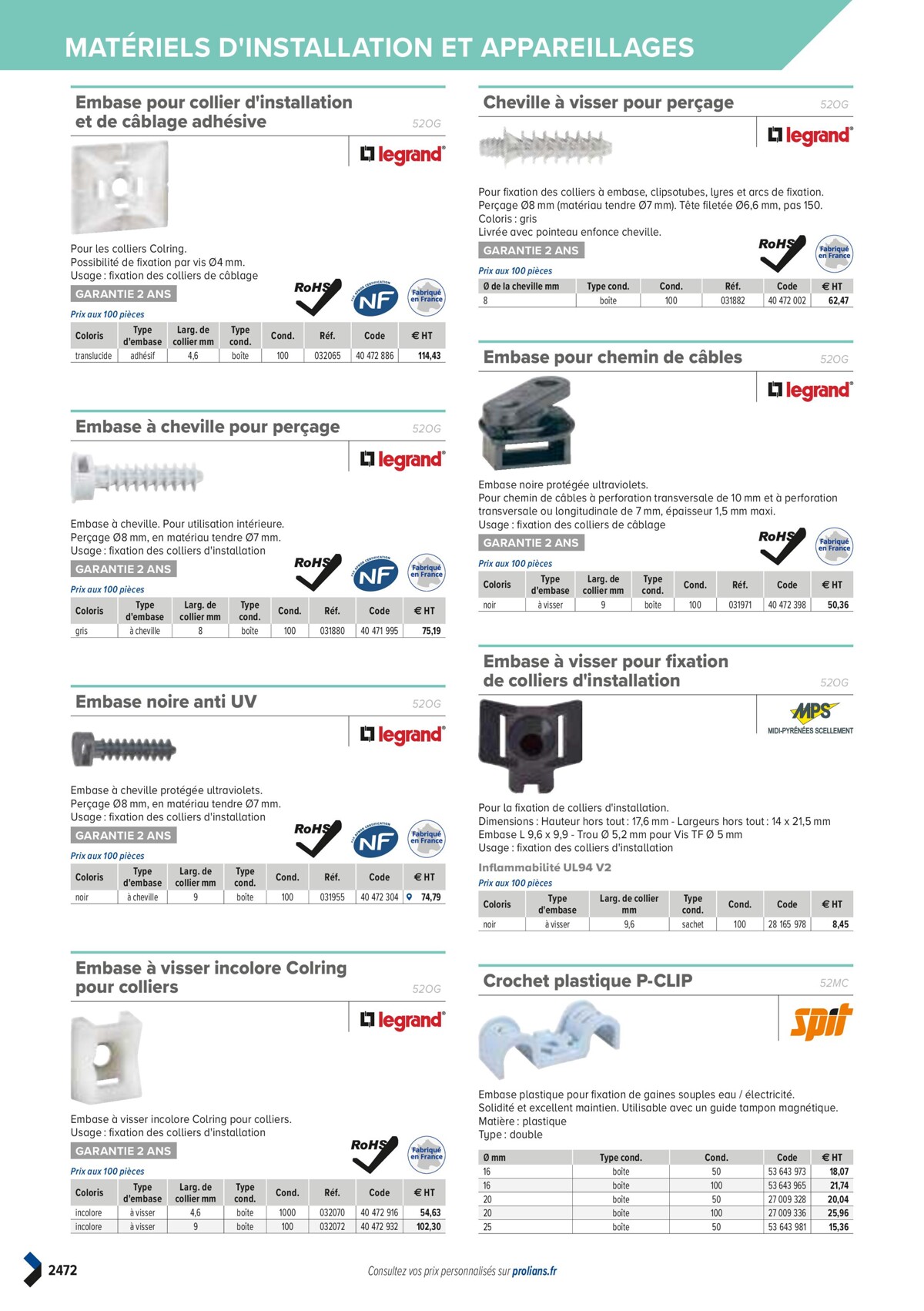 Catalogue PRO&DISPO L'OFFRE 100% STOCK DE PROLIANS, page 02474