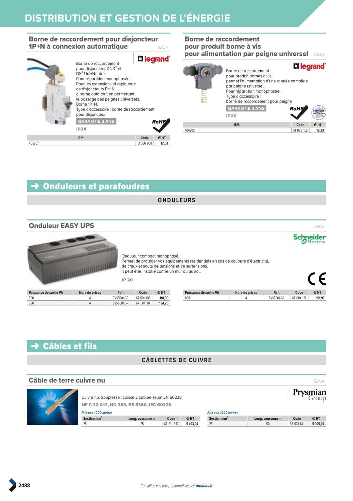 Catalogue PRO&DISPO L'OFFRE 100% STOCK DE PROLIANS, page 02490