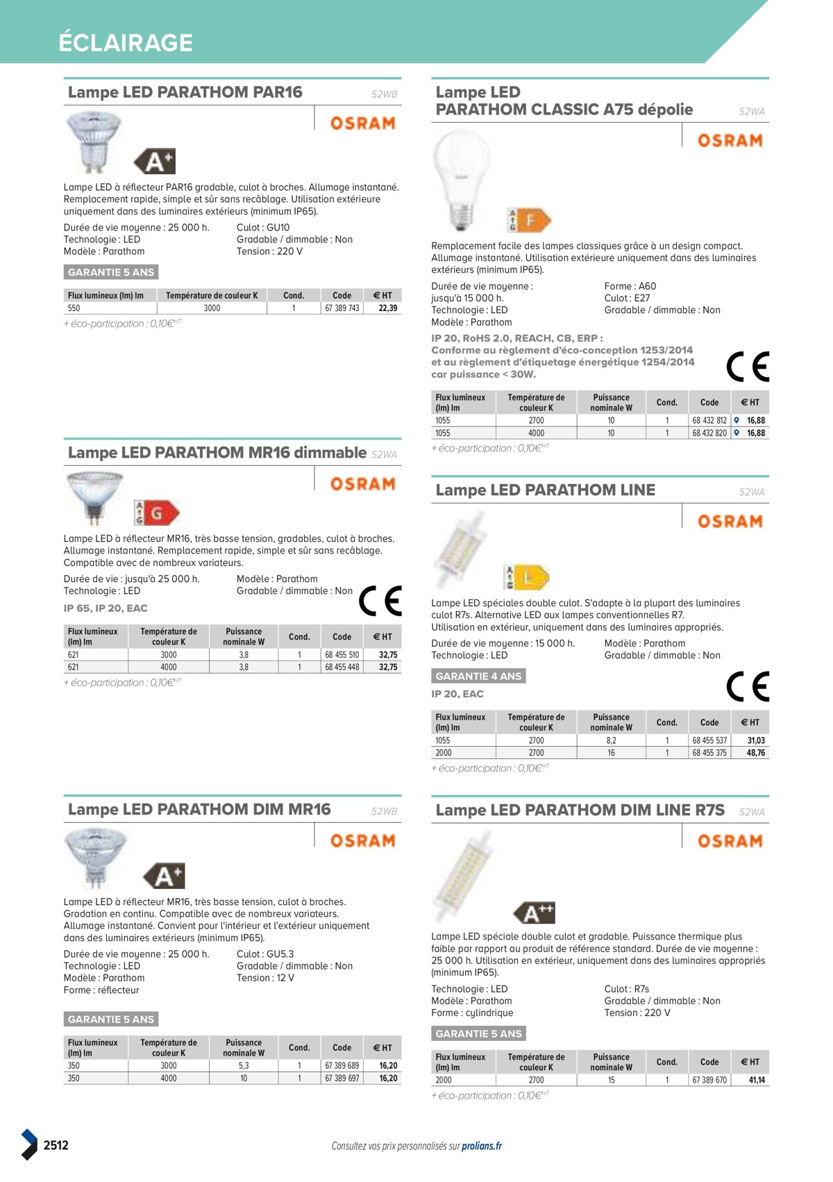 Catalogue PRO&DISPO L'OFFRE 100% STOCK DE PROLIANS, page 02514