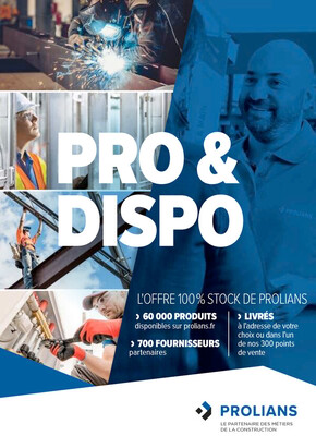 Promos de Services à Bordeaux | PRO&DISPO L'OFFRE 100% STOCK DE PROLIANS sur Prolians | 21/04/2023 - 31/12/2023