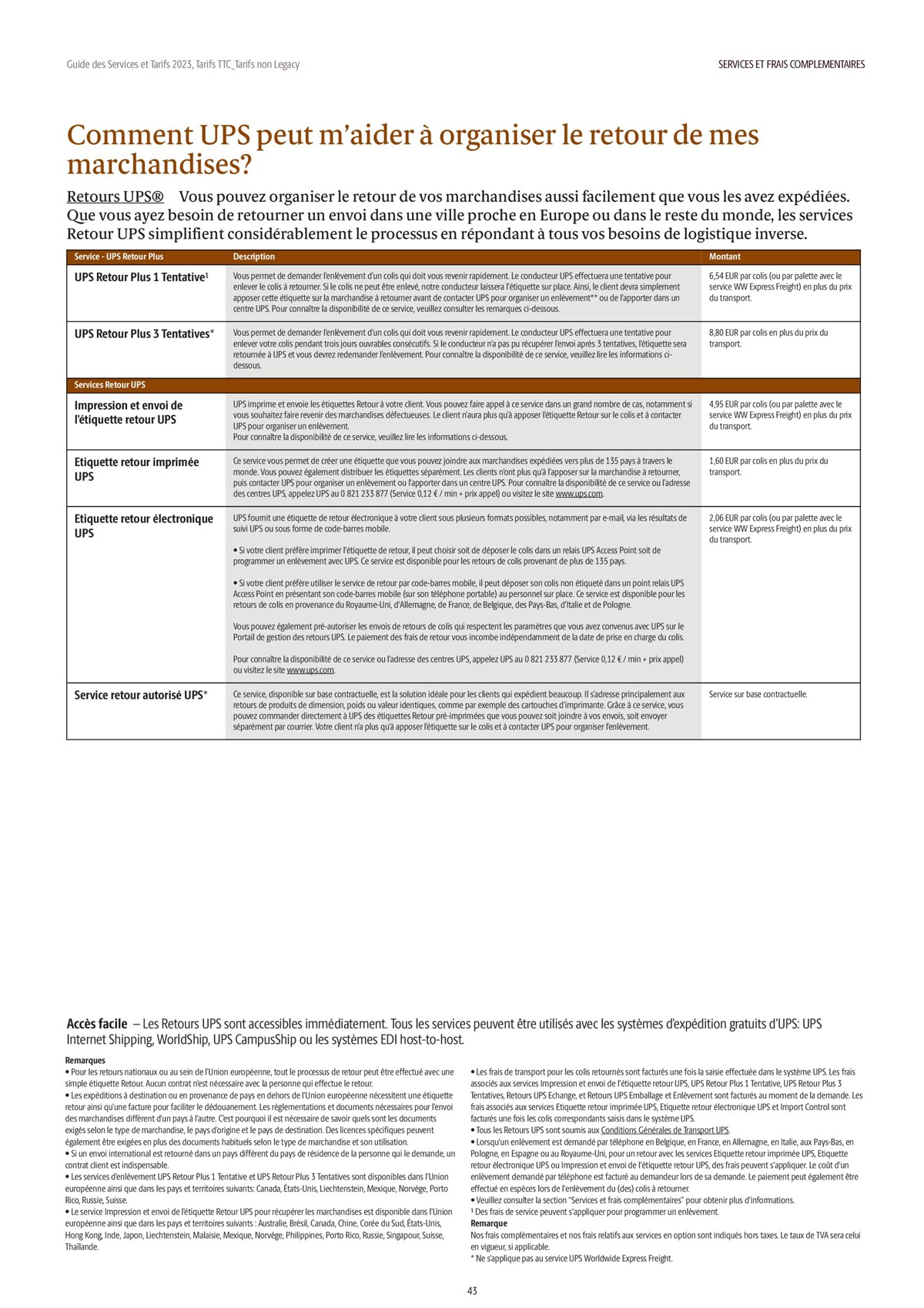 Catalogue Guide des Services et Tarifs 2023, page 00043