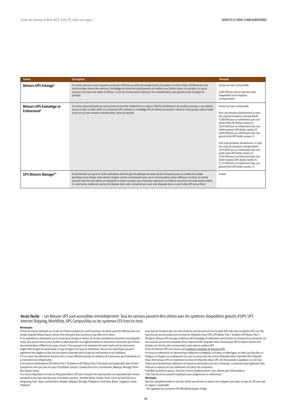 Catalogue Guide des Services et Tarifs 2023, page 00044