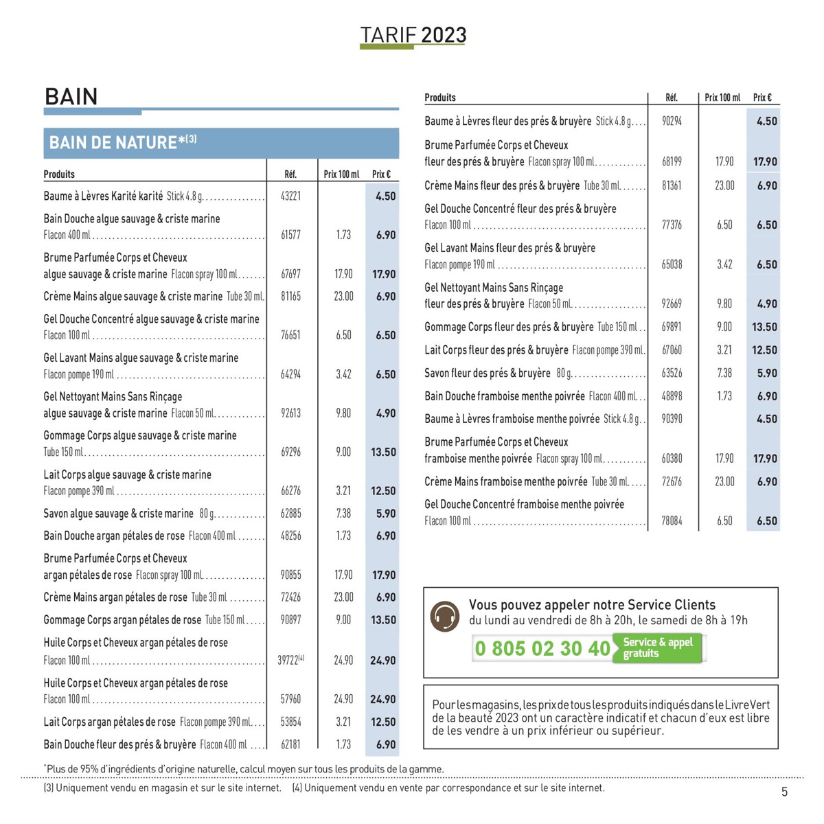 Catalogue TARIF 2023 , page 00005