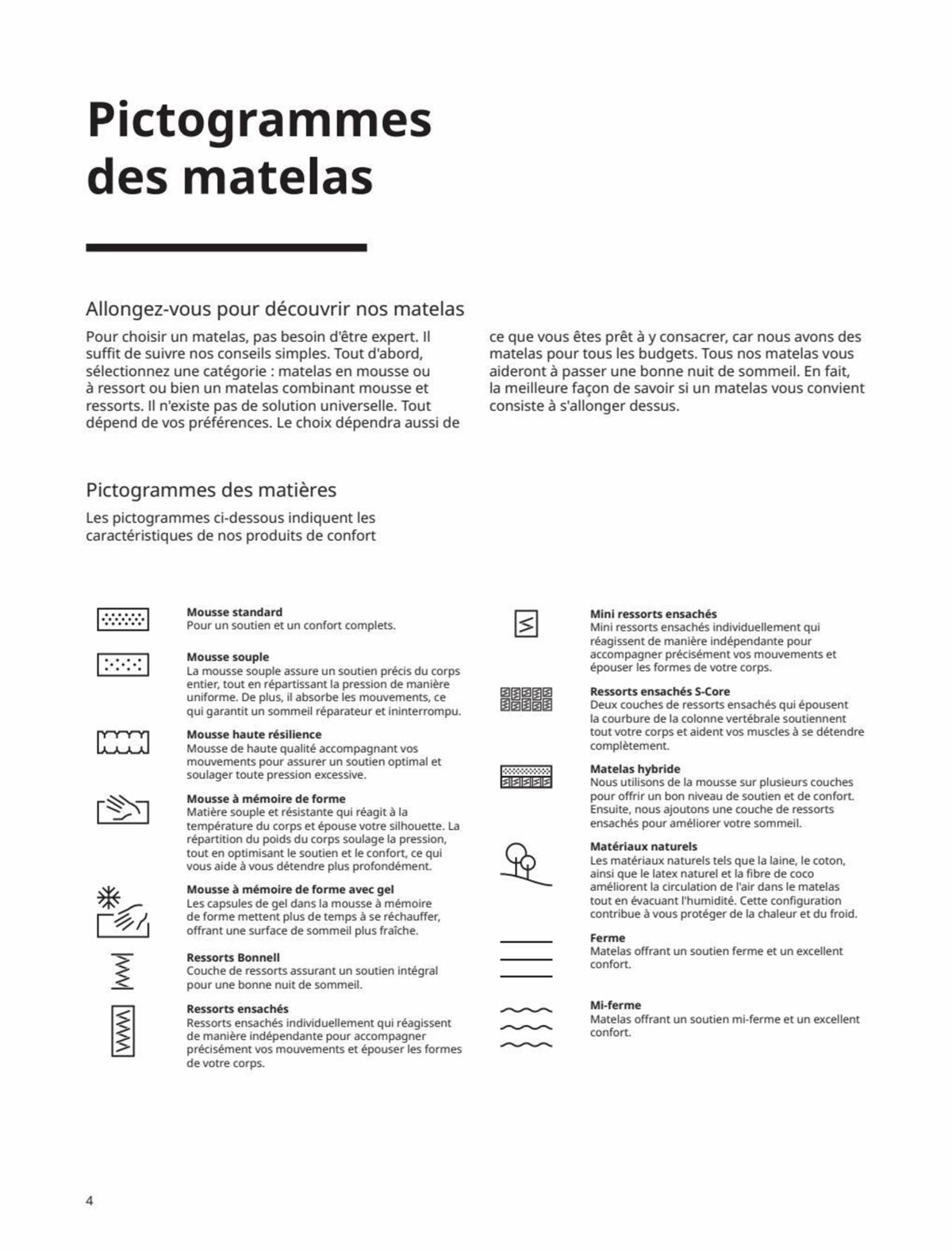 Catalogue Matelas, couettes, oreillers, alèses et protège-oreillers 2023, page 00004