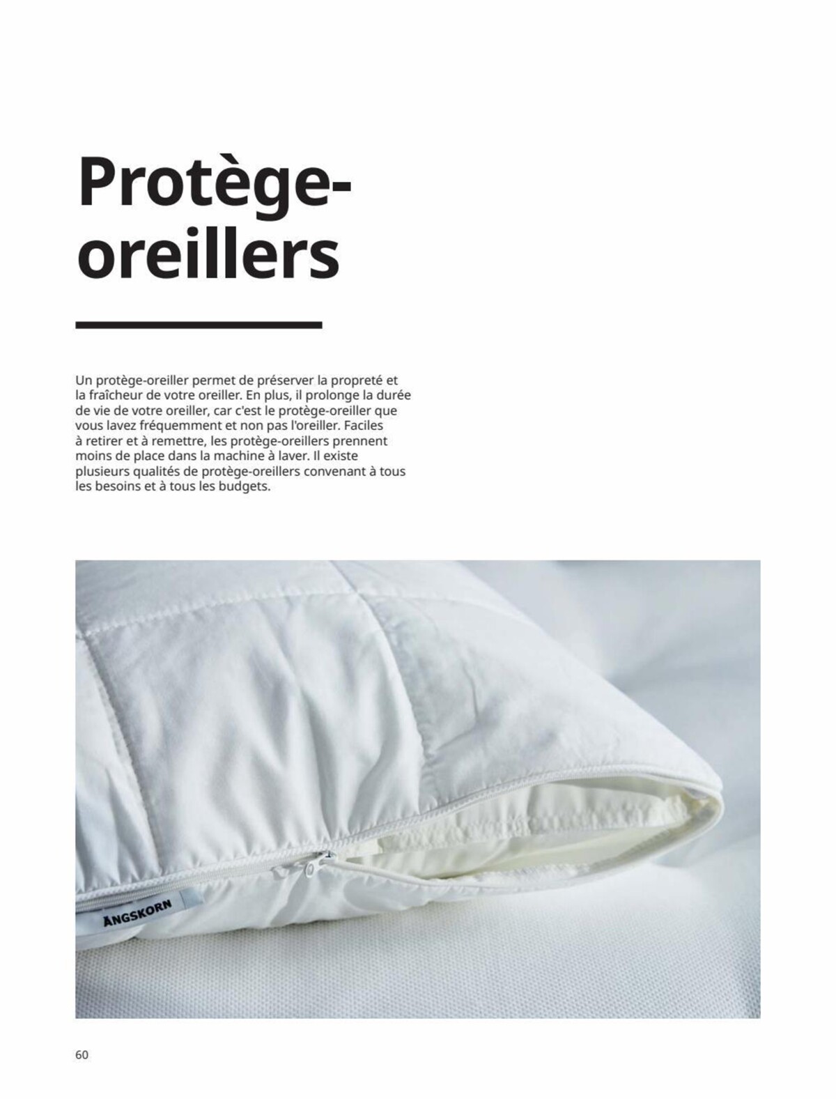 Catalogue Matelas, couettes, oreillers, alèses et protège-oreillers 2023, page 00060