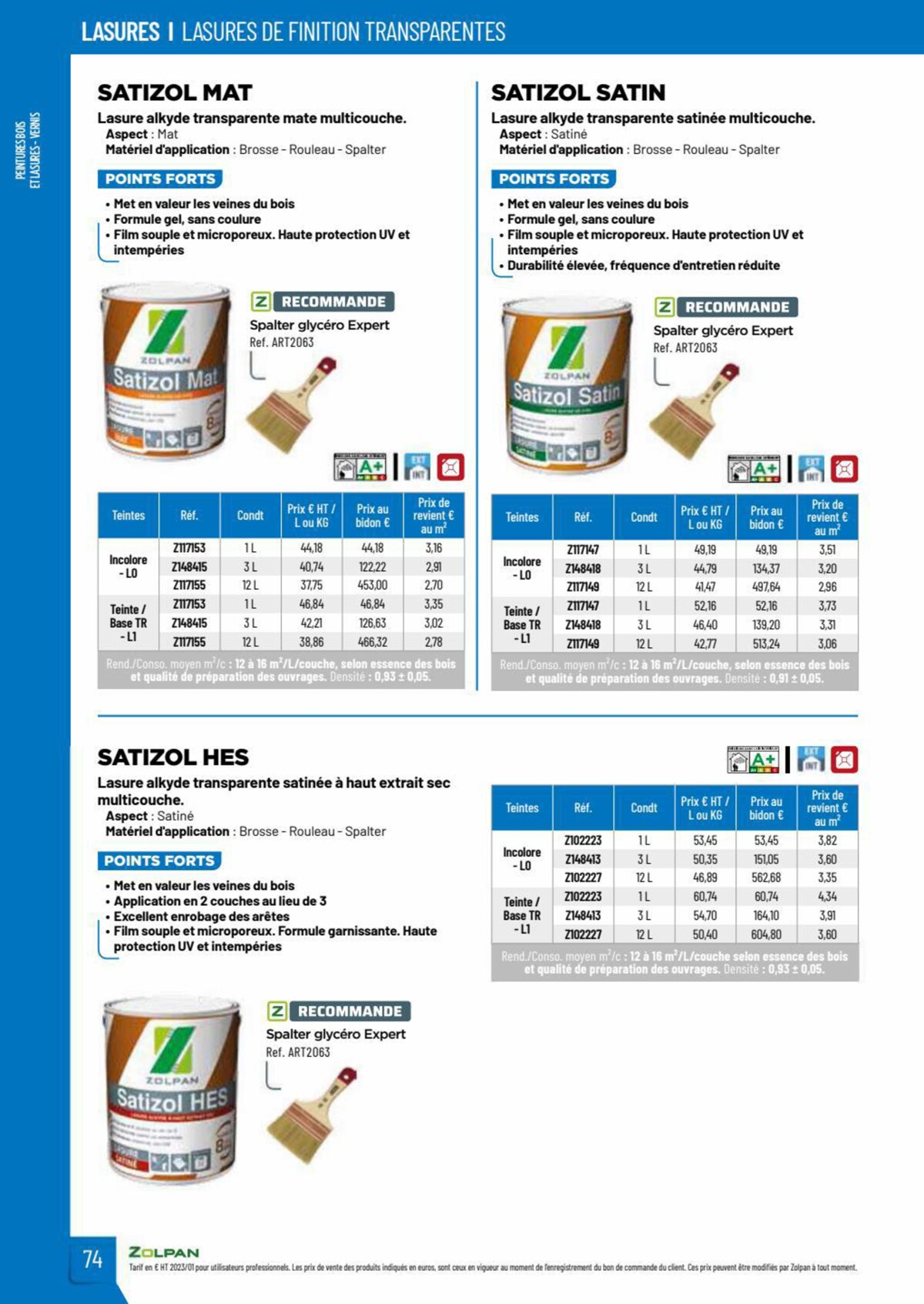 Catalogue Zolpan | Guide 2023, page 00074