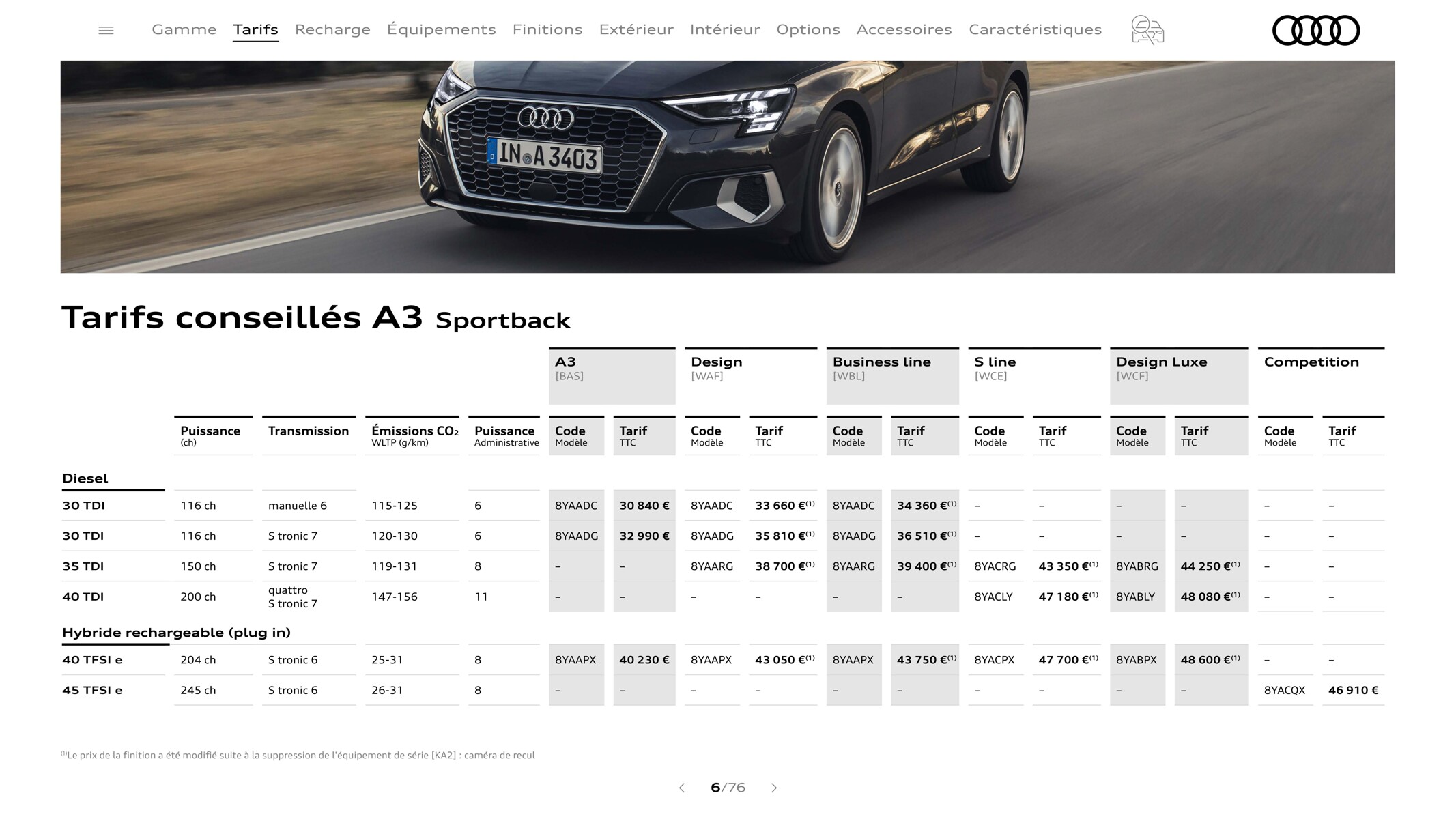 Catalogue A3 Sportback3, page 00006