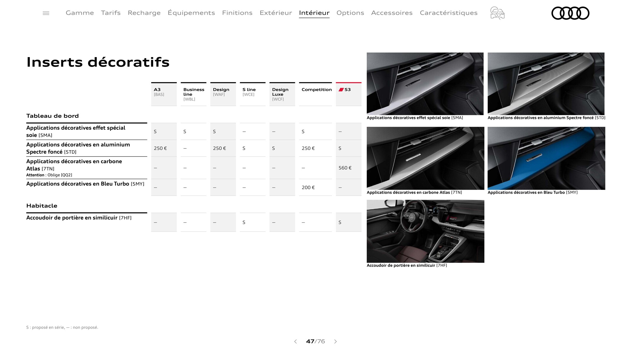 Catalogue A3 Sportback3, page 00047