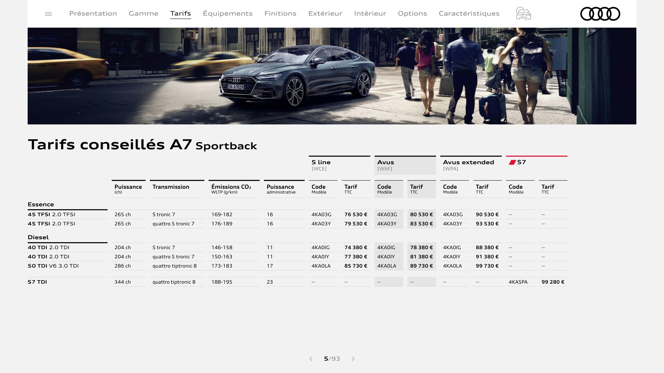 Catalogue A7 Sportback-, page 00005