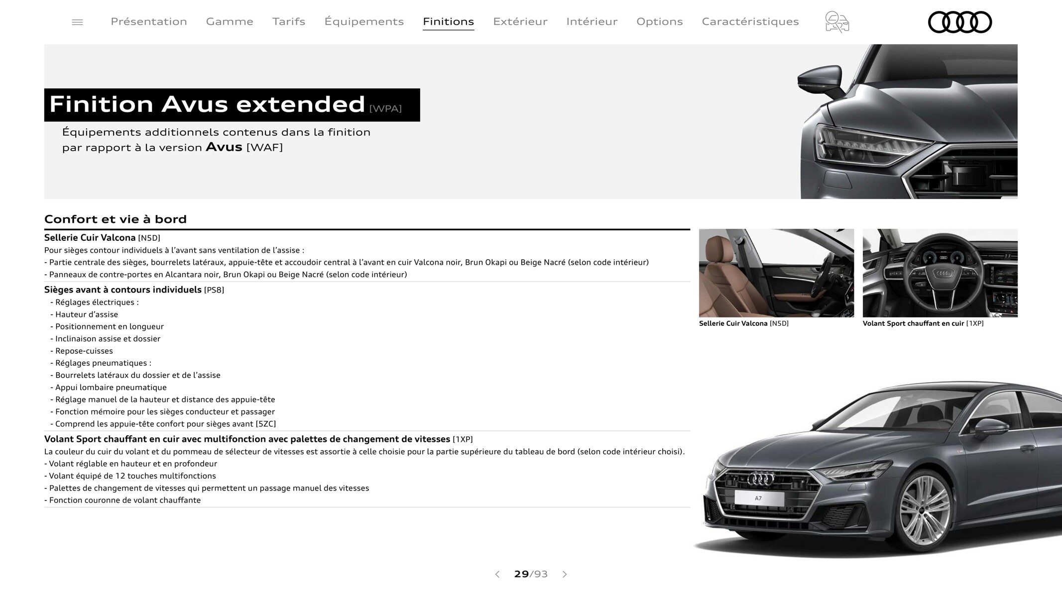 Catalogue A7 Sportback-, page 00029